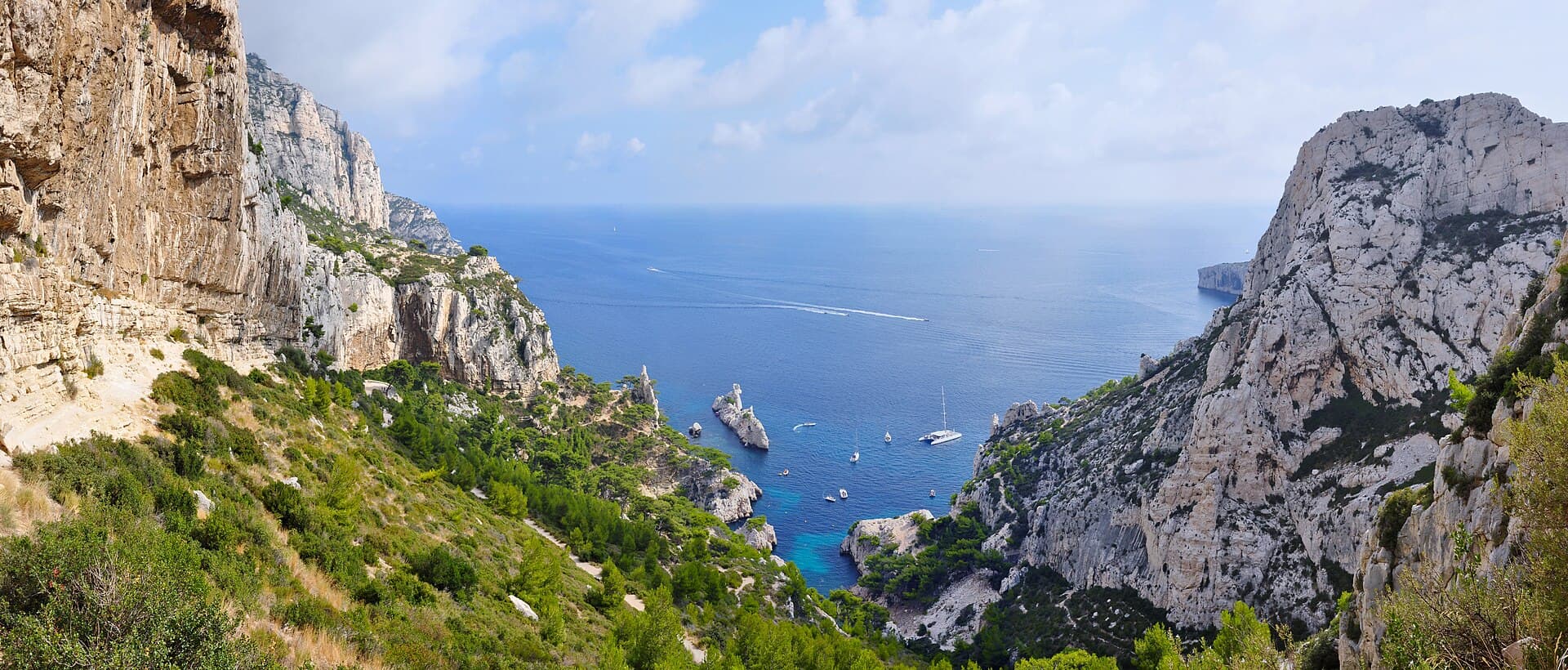 La calanque de Sugiton entre Marseille et Cassis